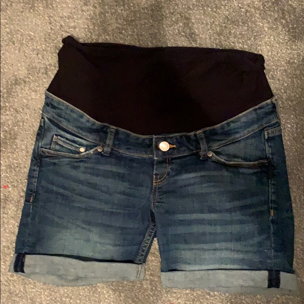 Maternity jean shorts